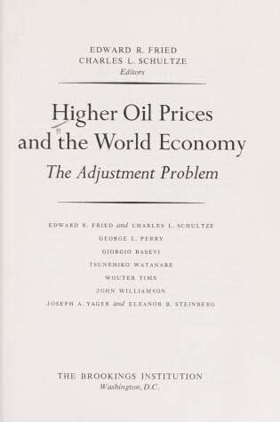 Cover of Higher Oil Prices and the World Economy