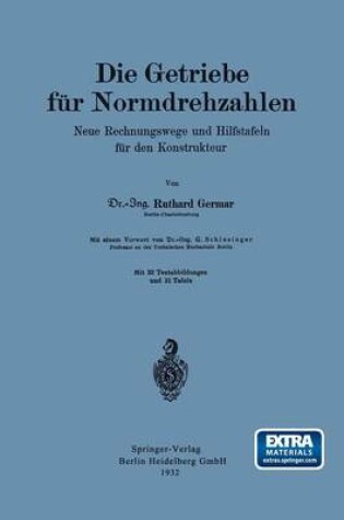 Cover of Die Getriebe Fur Normdrehzahlen