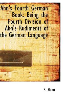 Book cover for Ahn's Fourth German Book