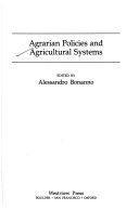 Book cover for Agrarian Policies And Agricultural Systems