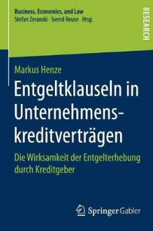 Cover of Entgeltklauseln in Unternehmenskreditverträgen