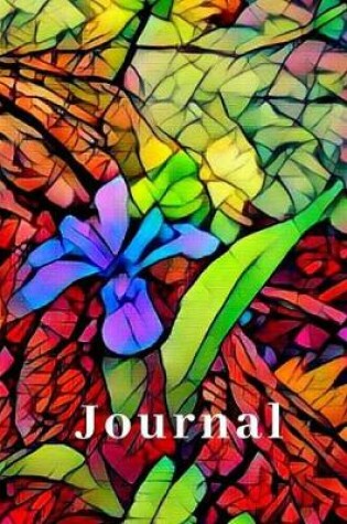 Cover of Purple Wildflower Iris Flower Lover's Cute Woman's Blank Lined Journal for daily thoughts Notebook