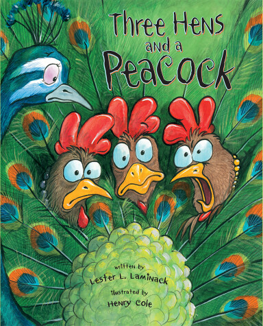 Book cover for Three Hens and a Peacock