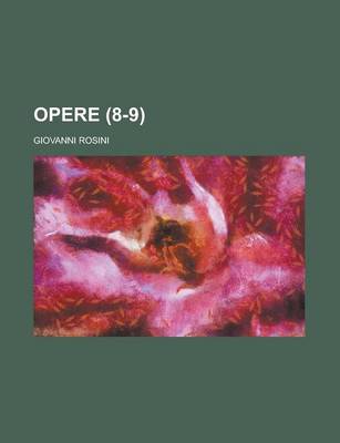 Book cover for Opere (8-9)