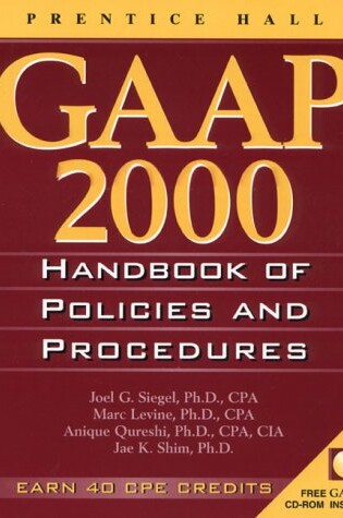 Cover of GAAP Handbook of Policies and Procedures, 2000