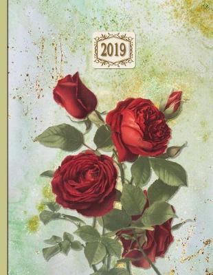 Book cover for 2019 Planner; Roses Red