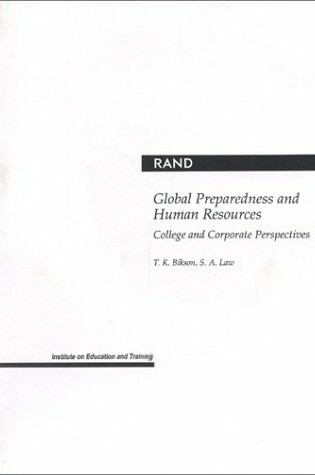 Cover of Global Preparedness and Human Resources