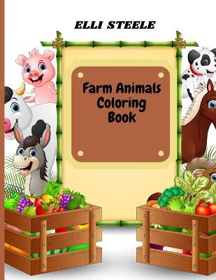 Book cover for Farm Animals Coloring Book