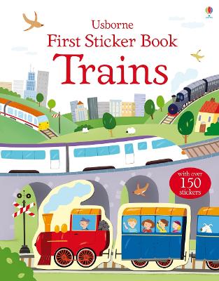 Book cover for First Sticker Book Trains