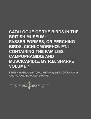 Book cover for Catalogue of the Birds in the British Museum Volume 4