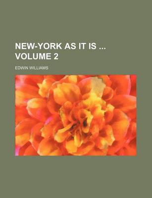 Book cover for New-York as It Is Volume 2