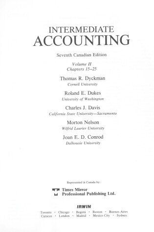 Cover of Can Intermed Acct V 2