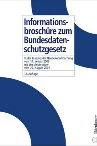 Cover of Informationsbroschure Zum Bundesdatenschutzgesetz