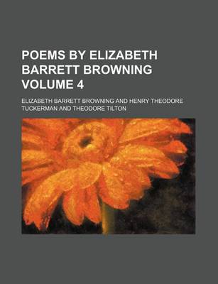 Book cover for Poems by Elizabeth Barrett Browning Volume 4