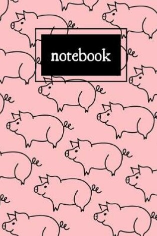 Cover of Pink and black pig print notebook