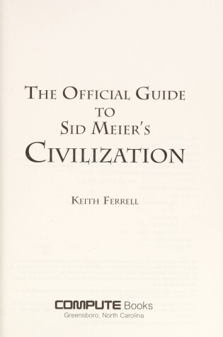 Cover of The Official Guide to Sid Meier's Civilization