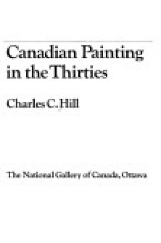 Cover of Peinture Canadienne Des Annees Trente