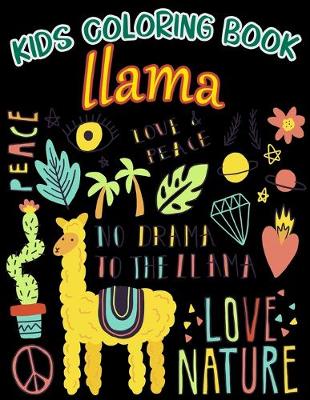 Book cover for KIDS COLORING BOOK llama