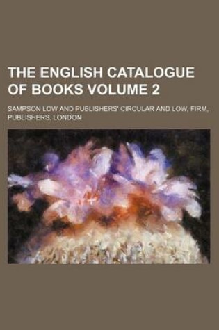 Cover of The English Catalogue of Books Volume 2