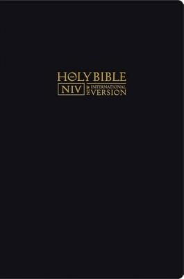 Book cover for NIV Large Print Bible in Black Bonded Leather, slipcase
