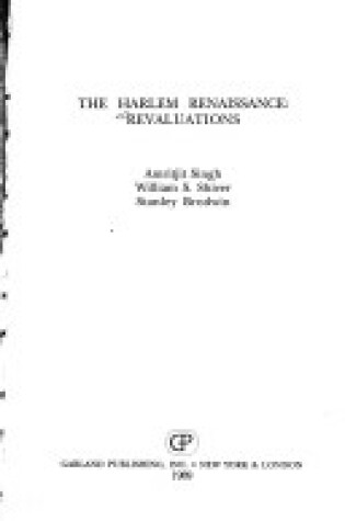 Cover of Harlem Renaissance Reval