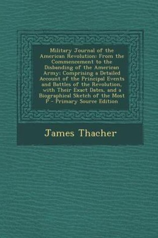 Cover of Military Journal of the American Revolution