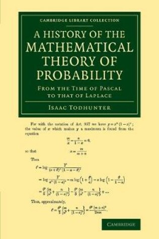 Cover of A History of the Mathematical Theory of Probability