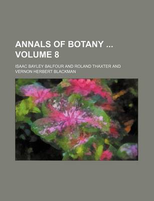 Book cover for Annals of Botany Volume 8