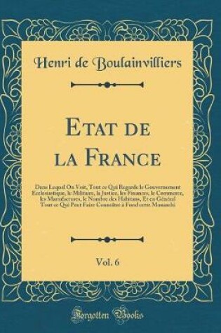 Cover of Etat de la France, Vol. 6