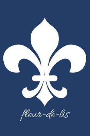 Cover of fleur-de-lis - Navy Blank Notebook