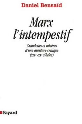 Cover of Marx L'Intempestif