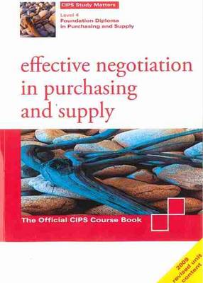 Book cover for Effective Negotiation in Purchasing and Supply