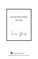 Book cover for Collected Poems, 1953-83