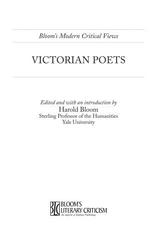Book cover for Victorian Poets (Bloom's Modern Critical Views) (Bloom's Modern Critical Views (Hardcover))
