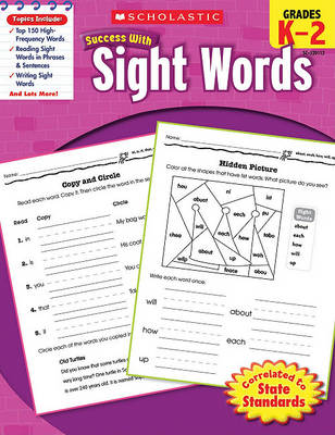 Book cover for Scholastic Success with Sight Words Workbook