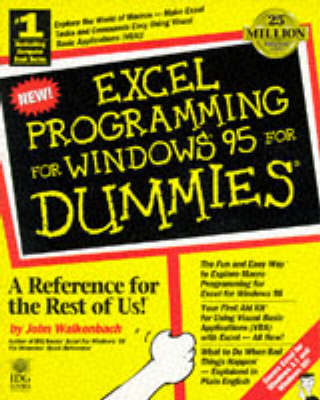 Book cover for Excel Programming for Windows '95 For Dummies