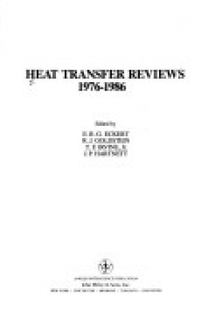 Cover of Heat Transfer Reviews, 1976-86