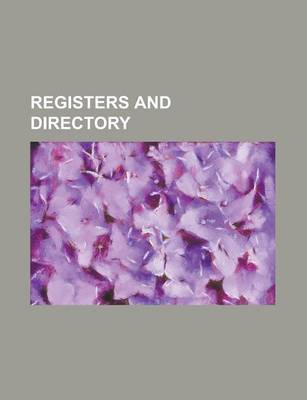 Book cover for Registers and Directory