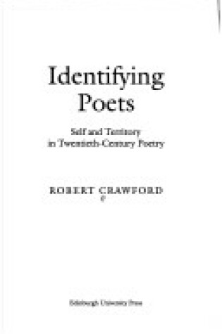 Cover of Identifying Poets