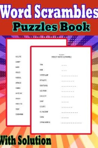 Cover of Word Scrambles Puzzle Book With Solution