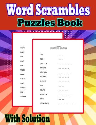 Book cover for Word Scrambles Puzzle Book With Solution