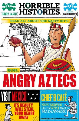 Book cover for Angry Aztecs (newspaper edition)
