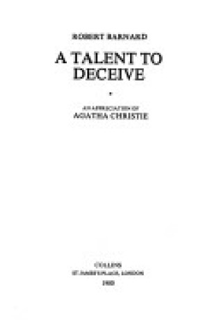 Cover of Talent to Deceive