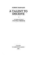 Book cover for Talent to Deceive