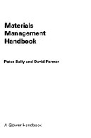 Cover of Materials Management Handbook
