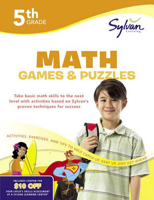 Book cover for Fifth Grade Math Games & Puzzles (Sylvan Workbooks)