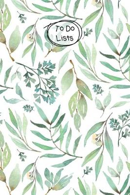 Book cover for To Do Lists Notebook, Green Leafy Pattern