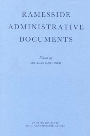 Cover of Ramesside Administrative Documents