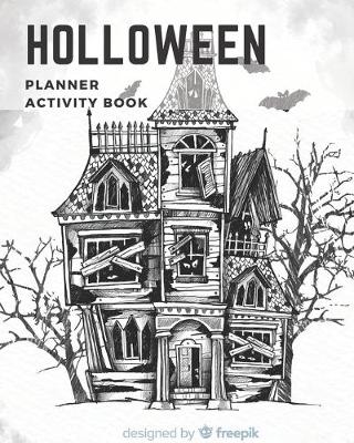 Book cover for Halloween planner and activity