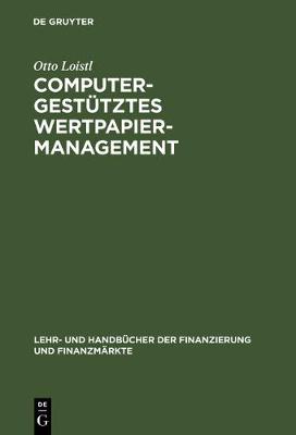 Book cover for Computergestütztes Wertpapiermanagement